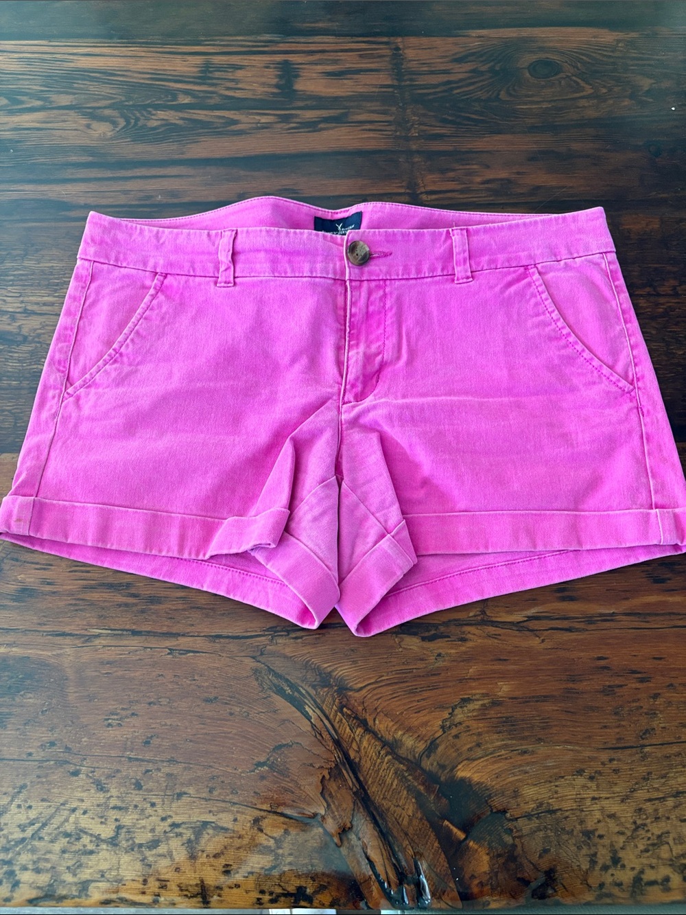 American Eagle Midi Stretch Shorts Hot Pink size 12